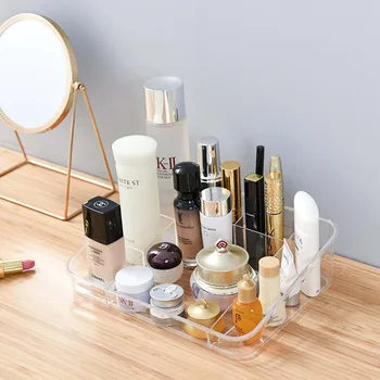 

OTHERHOUSE 2Pcs Makeup Organizer Cosmetic Storage Box Case Container Desktop Organizer Makeup Box Holder Bathroom Organizer