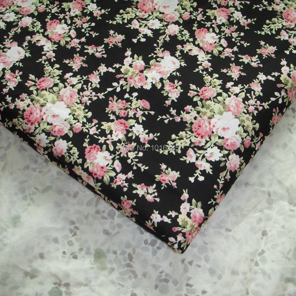 Online Whole Cotton Fl Printed Fabric Yard Soft Allover Elastic Fabric White Flowers Stretch Lace Embroidery Fl By Yard