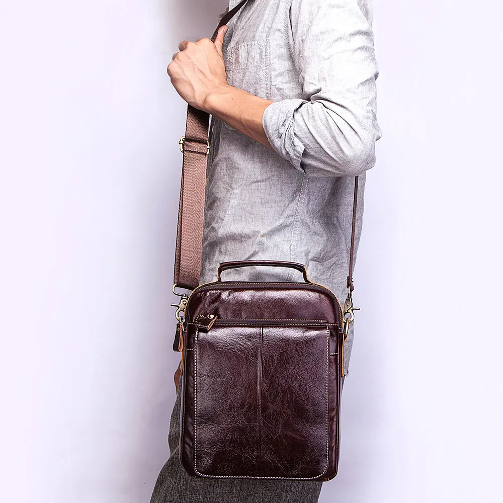 Мужские сумки KAVIS, натуральная кожа, сумка на плечо, Мужская классическая деловая сумка через плечо, дизайнерская коровья кожа, высокое качество, сумка-мессенджер для путешествий