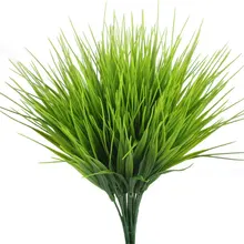 Искусственные для уличных растений, 4 шт поддельные пластиковые осколки зелени трава пшеницы кусты цветы наполнитель внутри дома хо