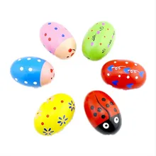 Детская забавная игрушка E-gg maracas музыкальный инструмент для детей шейкер перкуссия деревянный красочный подарок для детей