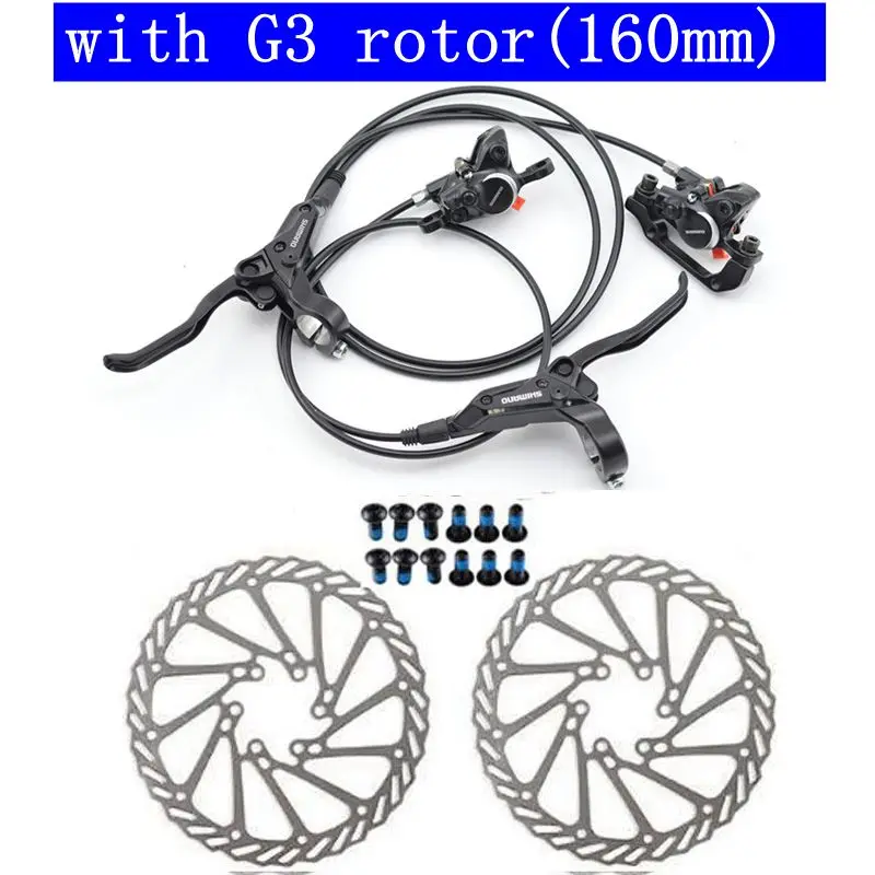 Гидравлический MTB велосипед тормозной BR-BL-M315 дисковый тормоз для горного велосипеда левый и правый рычаг bisiklet аксессуары - Цвет: with G3 160mm