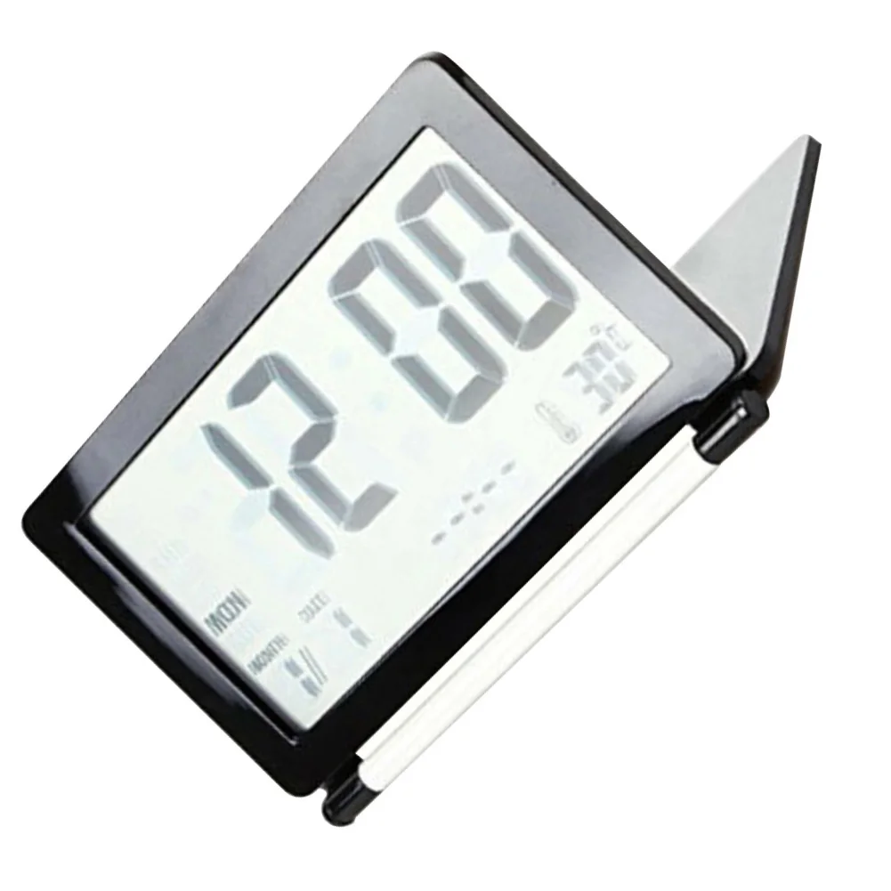 Складной цифровой ЖК-будильник для путешествий термометр календарь часы хронометр горячая распродажа