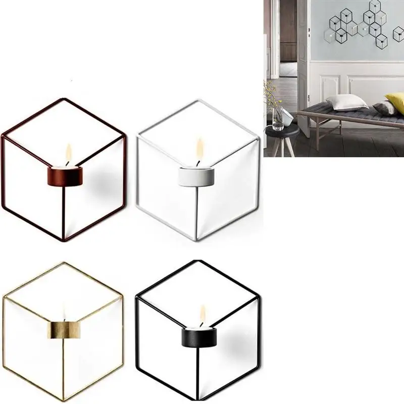 Classic Candle Holders Wall Mount Iron Candlestick Tea ...