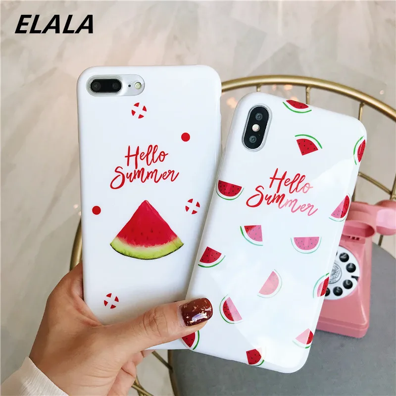 

Elala Cute Girl Cartoon Case For iPhone 6S Epoxy Silicon Pattern Soft TPU Conch Glitter Cover For iPhone 7 8 Plus X Xs XR Xs Max