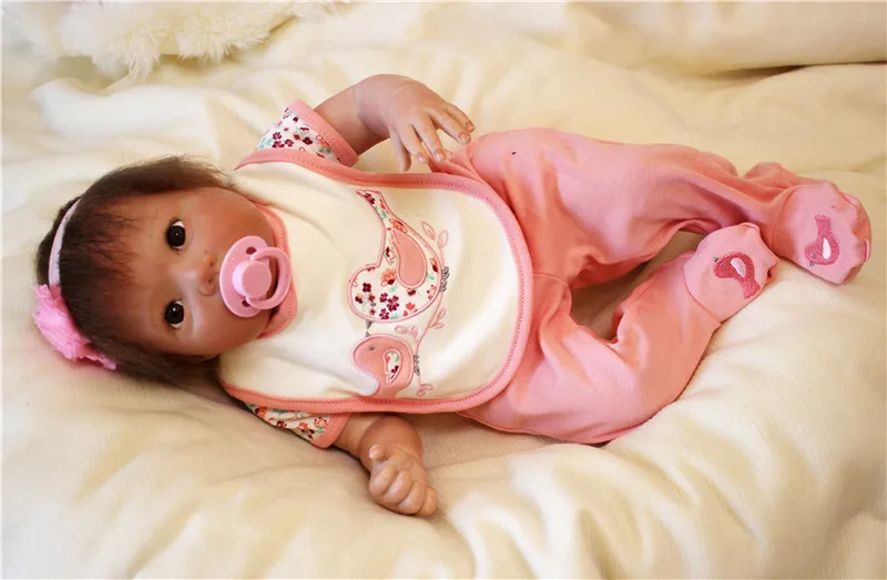 Новейшая Кукла reborn 18 &quot48 см Силиконовая babies мягкая хлопковая кукла с соской Bebe