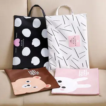 

Waterproof Oxford Cloth Storage Bag Zipper Pocket Portable Cartoon Archive Bag Toys Underwear Book Pocket Storage Bag