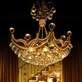 

2016 new 43 cm in diameter gold cornucopia crystal pendant modern living room lighting