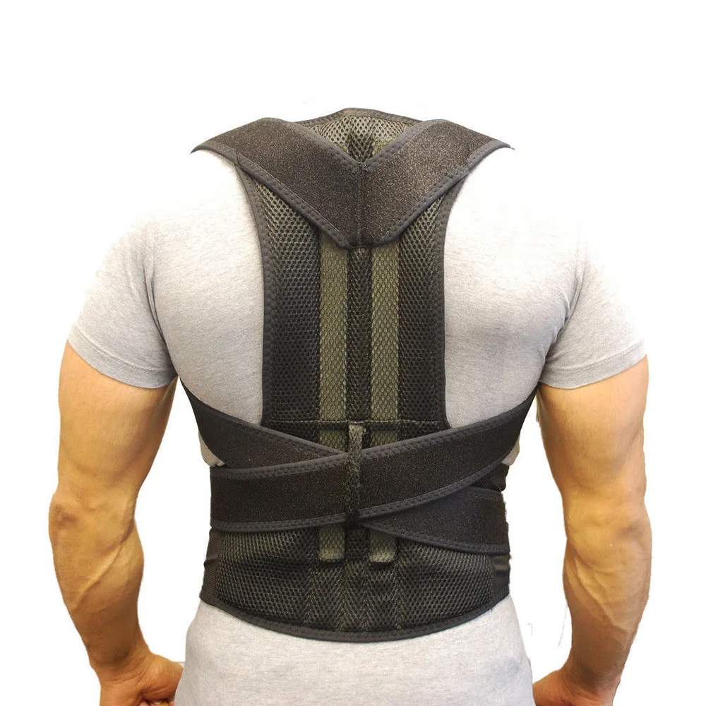 Men Posture Corrector Orthopedic Shoulder Pain Lumbar Corset Back Brace