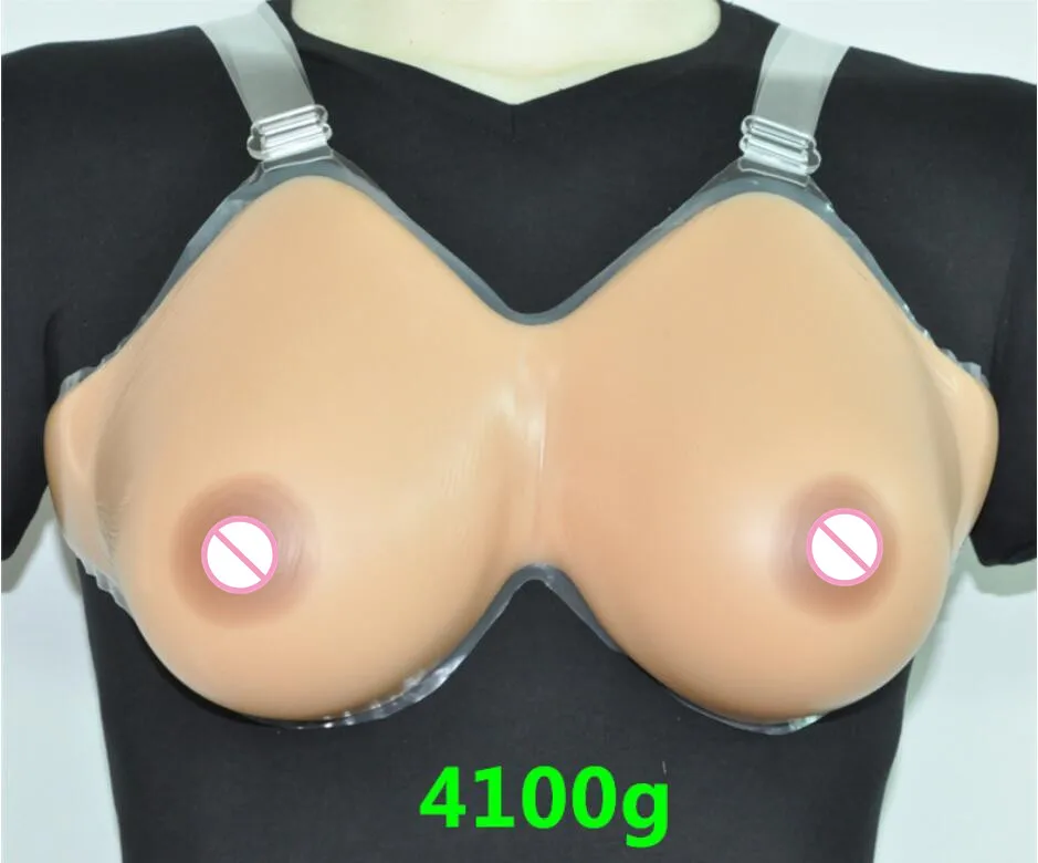 Silicone Fake False Breast crossdresser silicone breast form silicone breast chest prosthesis4100g EE/F/FF  Free shipping
