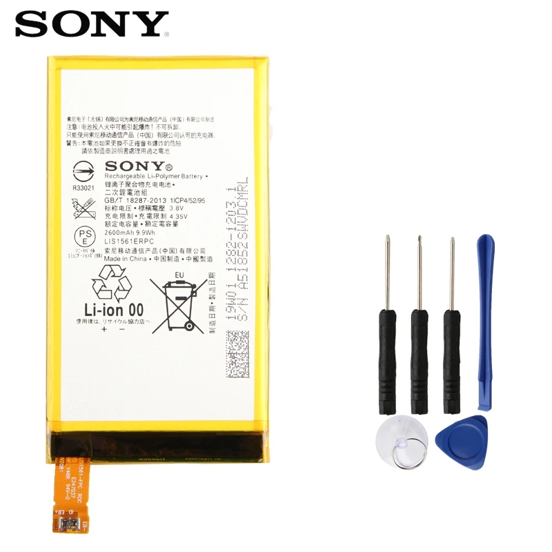 Billige Original Ersatz Batterie Für SONY Xperia Z3 Kompakte Z3 mini C4 M55W D5833 D5803 SO 02G Z3 MINI LIS1561ERPC Echtem 2600 mAh