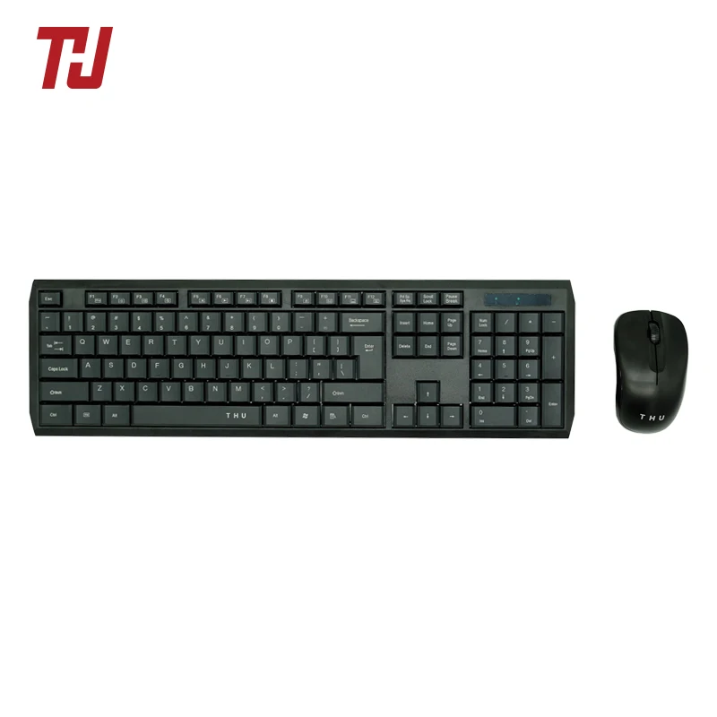 

THU Keyboard and Mouse Combo Waterproof 2.4GHz Ultra Thin Compact Portable SMALL Wireless Set for PC Desktop Laptop