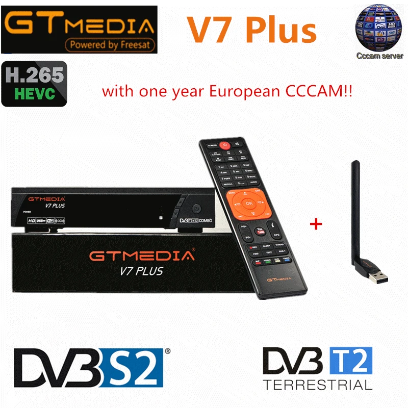 GT Media V7 Plus DVB S2 DVB T2 Satellite font b TV b font Combo font