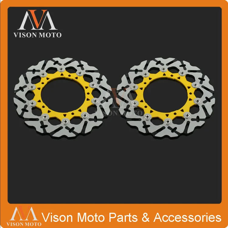 2PCS Front Floating Brake Disc For Yamaha YZF R6 03-04 FZ6 04-08 FAZER 600 07-08 XJ6 09-11 MT03 06-11 MT09 14-15