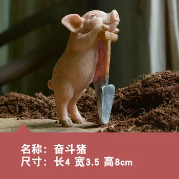 

really New pig creativity of the ornaments Adorable animal resin statues sculpture Home wedding decoration dies