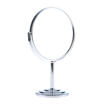 

6-inch Bathroom Vanity Double Sided Freestanding Makeup and Shaving Mirror Regular View and 2X Magnification, 10-inch Height