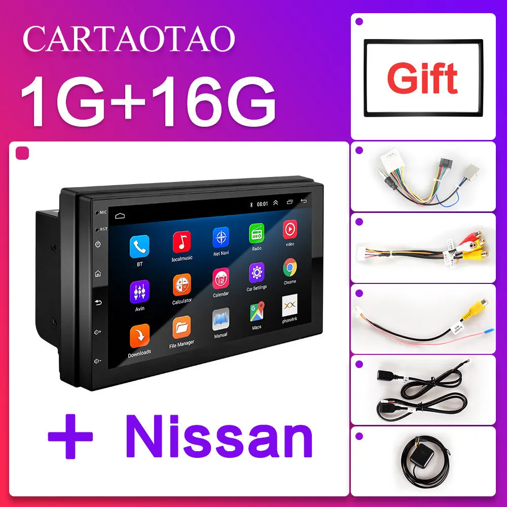 H-9217B-1G-Nissan 2 din " Универсальный Android 8,1 навигационный радио Автомобильный мультимедийный стерео плеер для Toyota Nissan hyundai KIA RIO - Цвет: H-9217B-1G-Nissan