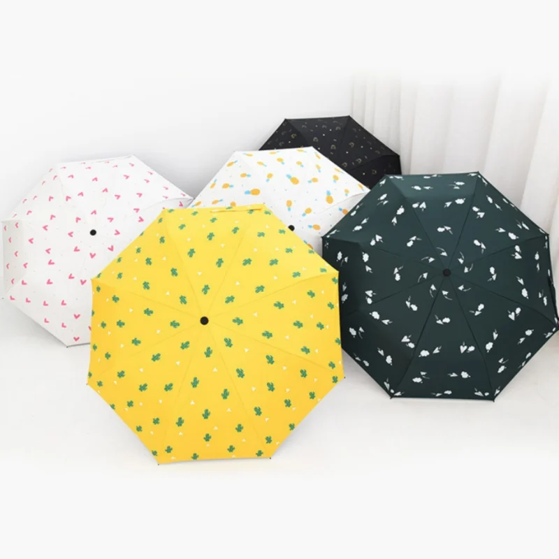 Солнцезащитный водонепроницаемый Солнечный дождливый зонтик милый стильный кактус Любовь Сердце самолет узор открытый зонтик бытовые товары на каждый день