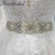 Хрустальный пояс невесты цветочный свадебный пояс для платьев ручной работы горный хрусталь отделка для свадебного ремня свадебные аксессуары