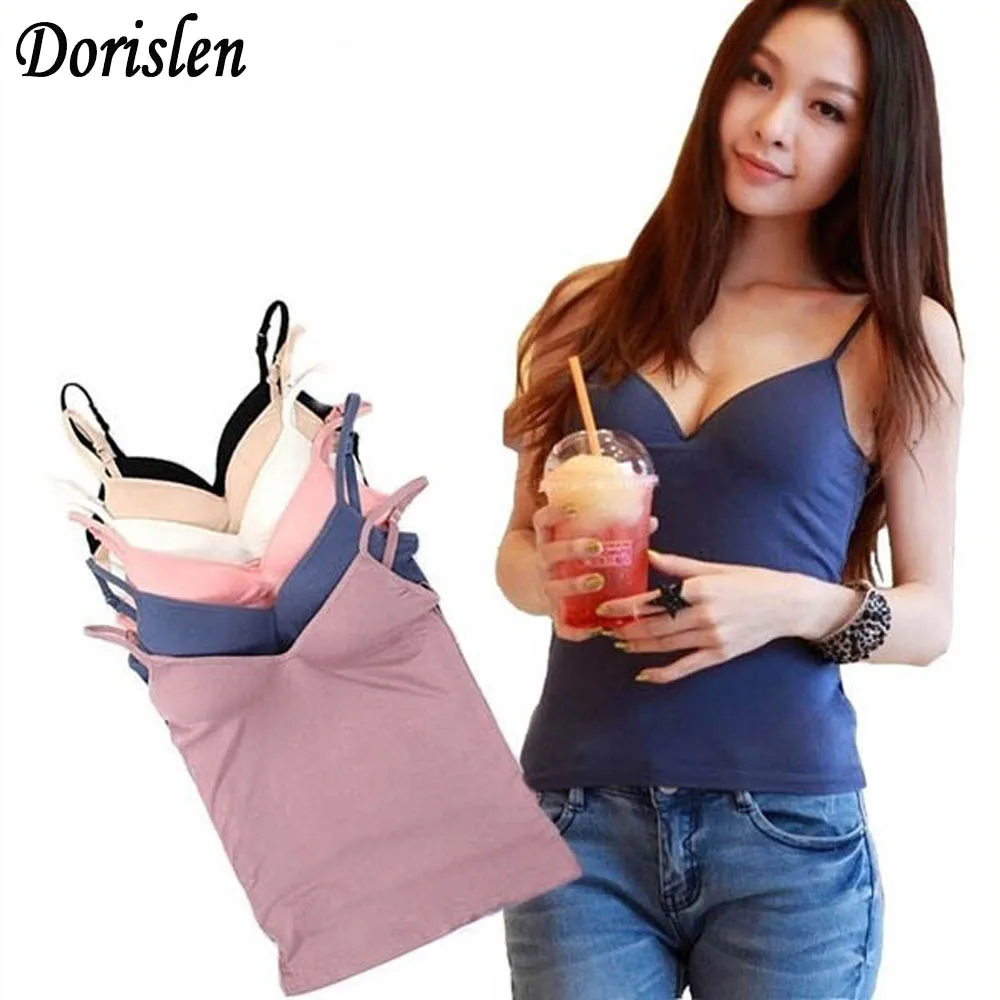 Dorislen 2017 женские майки из модала с регулируемым ремешком Camisole мягкий Camis спальной