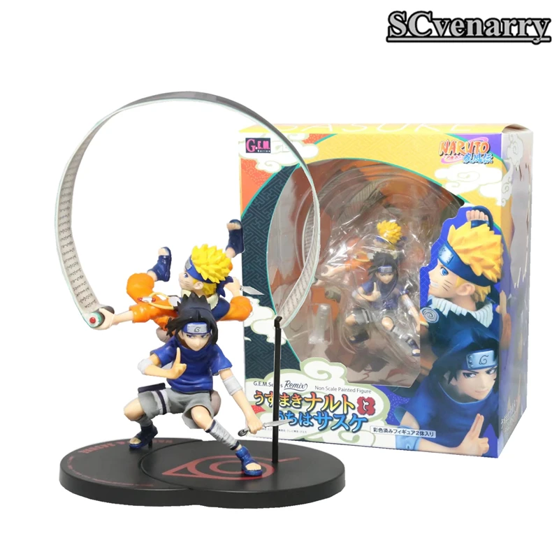 Naruto Ninja Chimi Mega Uzumaki Uchiha Sasuke Hokage Figure Shippuden Ultimate Storm Action 15cm | Игрушки и хобби