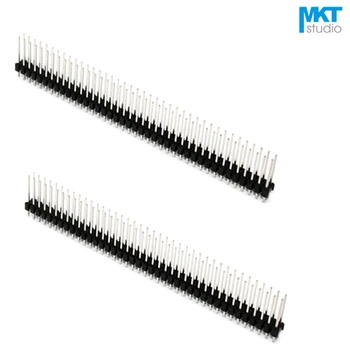 

100Pcs 2.54mm Pitch 2x40P Double Row PTH Male Pin Header Strip For Arduino 15mm 17mm 19mm