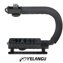 Yelangu S2 c Форма флэш-кронштейн держатель видео ручка Ручной Стабилизатор ручка для DSLR SLR Камера телефон GoPro AEE мини DV Камера
