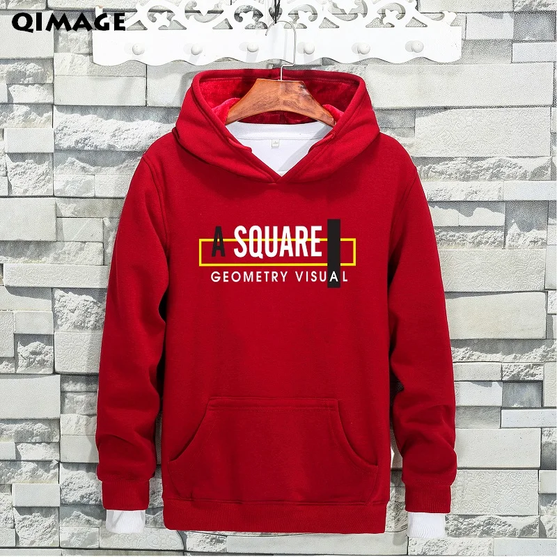 QIMAGE Men s Hoodies 2017 New Fashion Winter Men Hip Hop Hooded Cotton 