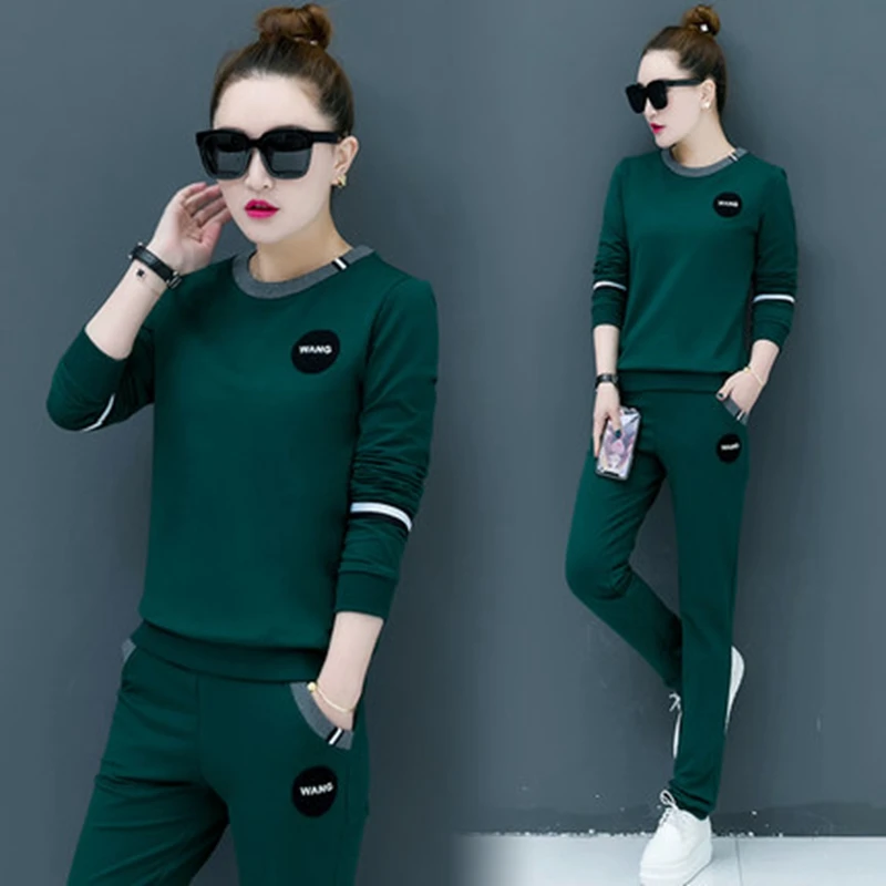 Women's 2 Piece Set Tracksuits for women Tops and Trousers Long Sleeve Sweatshirt Sporting Suit Female Plus Size Pants Suit Women's Sets