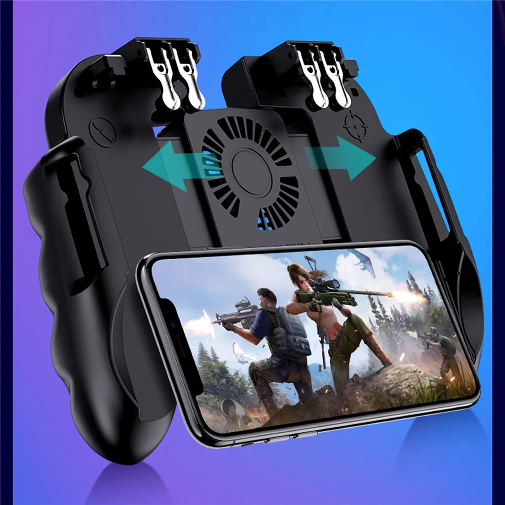 PUBG Mobile Controller Gamepad With Cooler Cooling Fan For iOS Android For Samsung Galaxy L2 R2 Operation Joystick Cooler