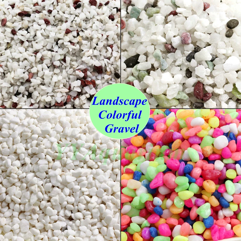 Beste Natuur sneeuwwitje Grind Aquarium gekleurde steen aquarium Landschap Tuin selectieve Zand Pebble Rock Decoratie 250g 0.5 1 2 cm