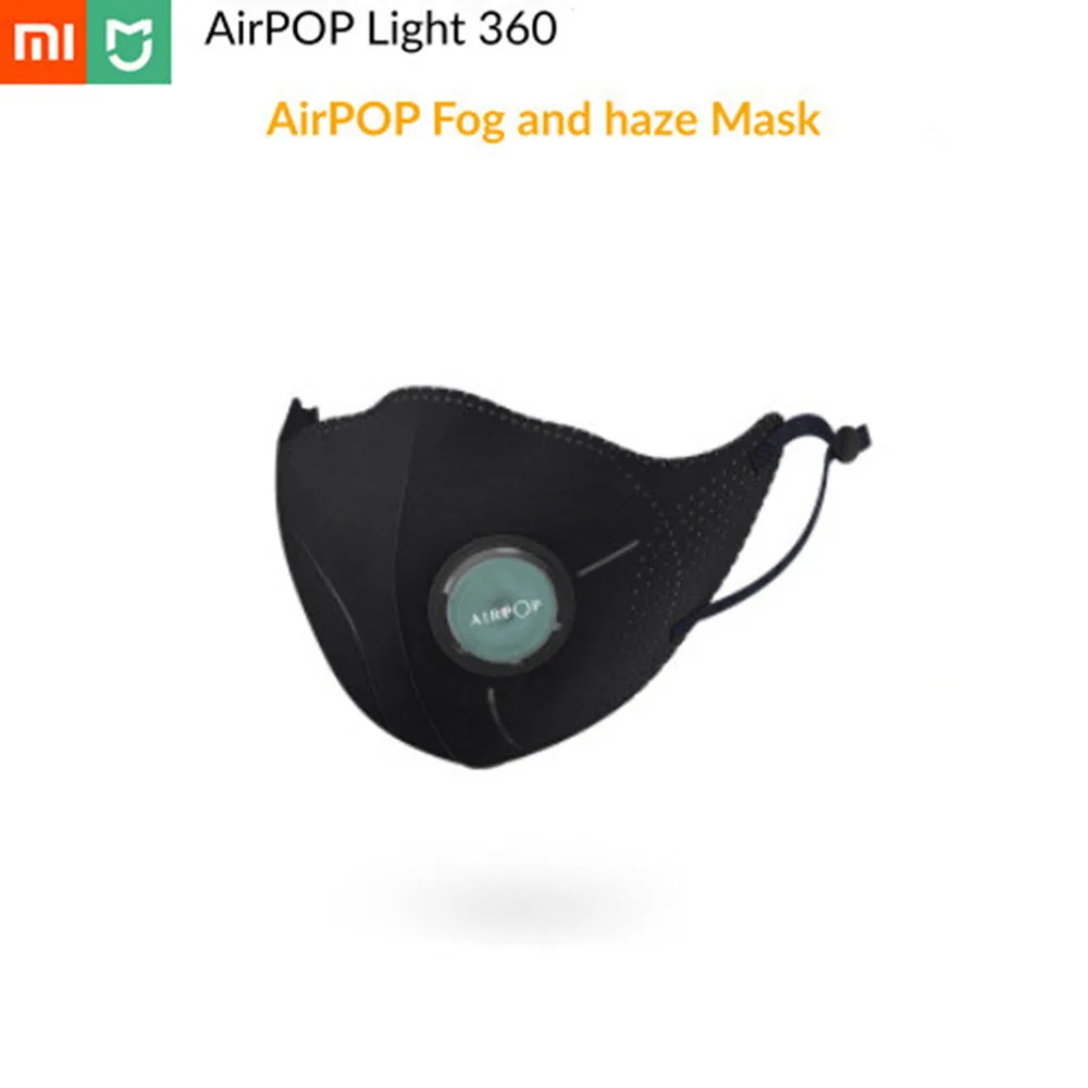 

Xiaomi Mijia AirPOP Airwear Mask Light 360 PM2.5 Anti-Pollution Anti-haze FaceMask Material Antibacterial AIRWEAR Filter