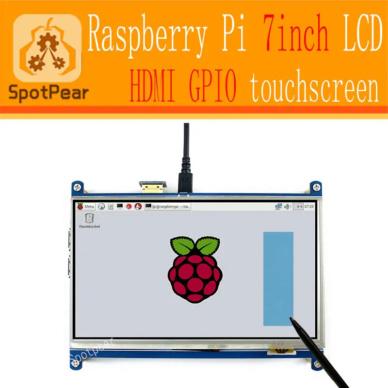 

7 Inch HDMI TFT LCD Touch Screen for Raspberry PI 3/Pi4 / 2 Model B Raspberry PI 7 Inch LCD 1024x600 bigger than 5 inch LCD