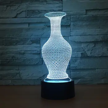

3d 7 color night light led atmosphere lights creative gifts 1303