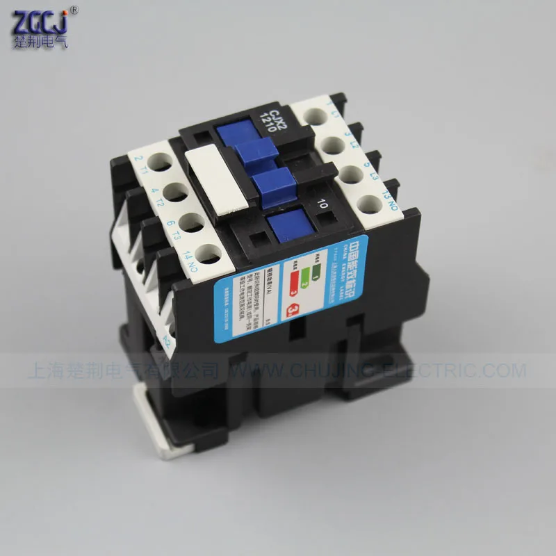 

35mm din type CJX2-1210 contactor 380V 12A 5.5kW AC contactor