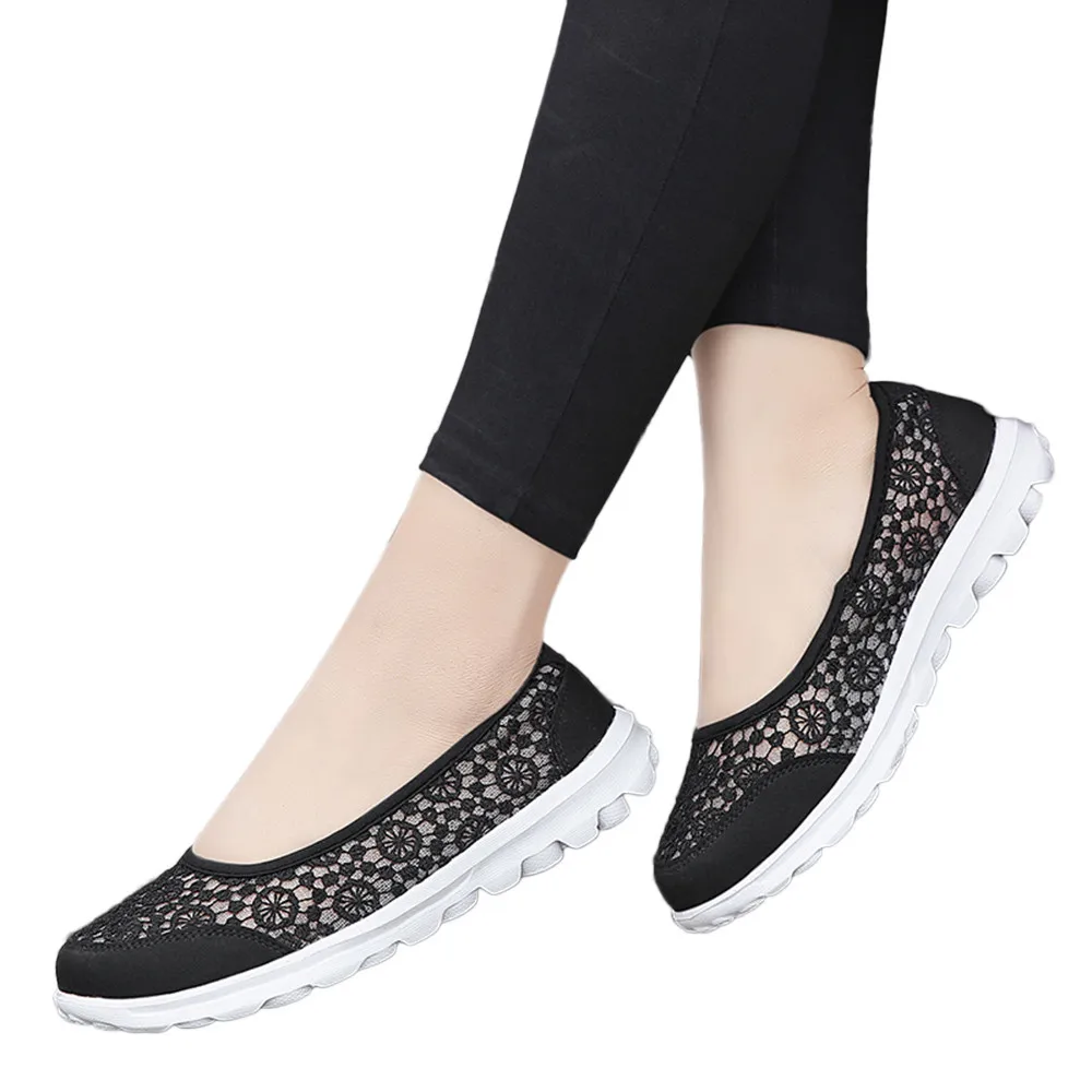 

KLV sport shoes woman Sneakers Soft Shoes Mesh Fabric Flats Lace Shoes Shoes tenis masculinozapatillas hombre deportiva #3
