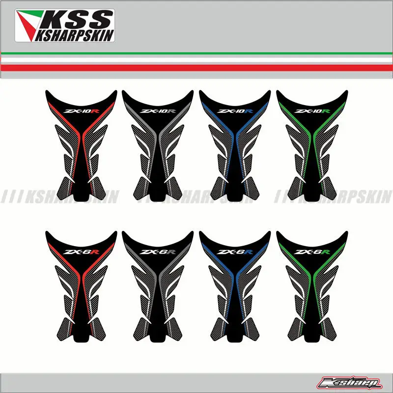 

For KAWASAKI NINJA ZX-6R ZX-10R 3D ADESIVI Sticker Decal Emblem Protection Tank Pad Cas Cap ZX10R ZX6R