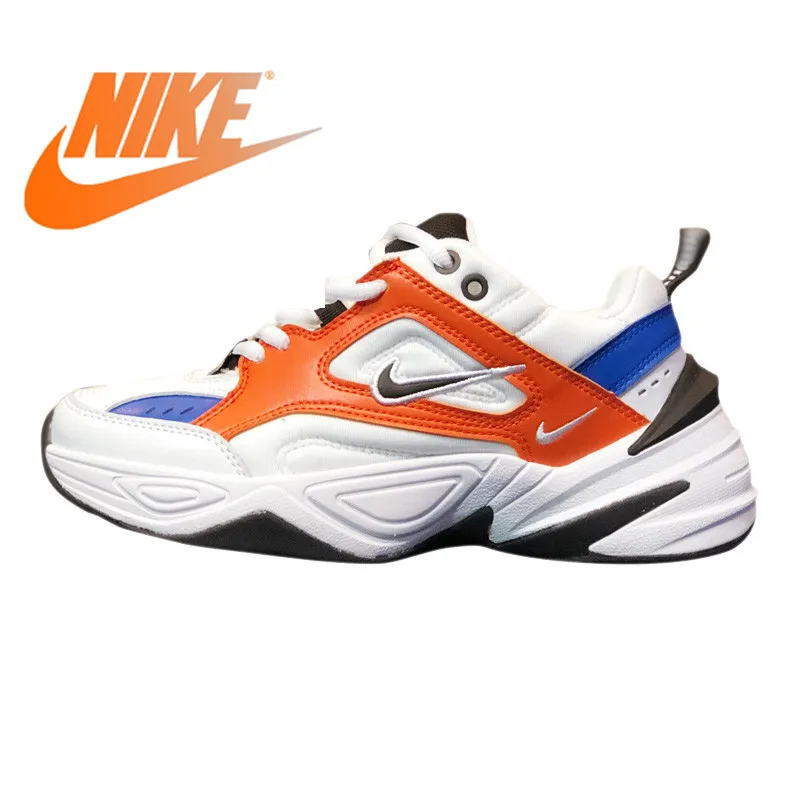 

Nike Air M2K Tekno Men's and Women's Running Shoes White & Orange Breathable Lightweight Wear Resistant Non-slip AO3108 001