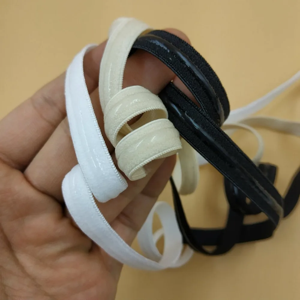 

New 1cm Width Silicone Non Slip Elastic Webbing 10 Meters For Sewing Diy Extra Grip Bra Strap Underwear Accessories