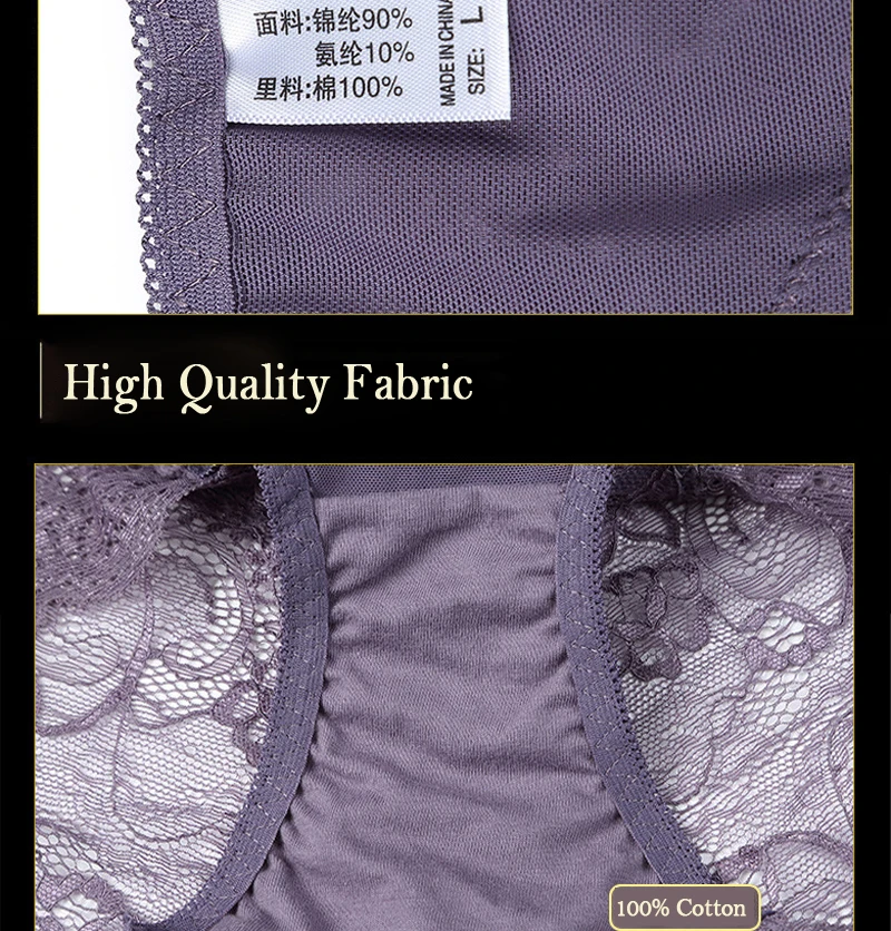 2017 New Arrival Women's Sexy Lace Panties Seamless Cotton Breathable Panty Hollow Transparent Briefs Plus Size Girl Underwear 20
