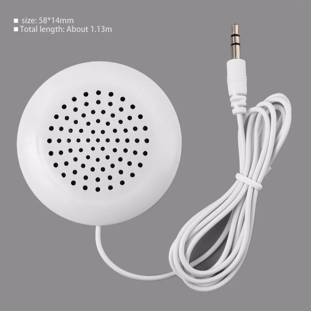 

1pc Mini White 3.5mm Pillow Speaker Earphone Headphone for Sleeping for MP3 MP4 Player for iPod Hot New Arrival