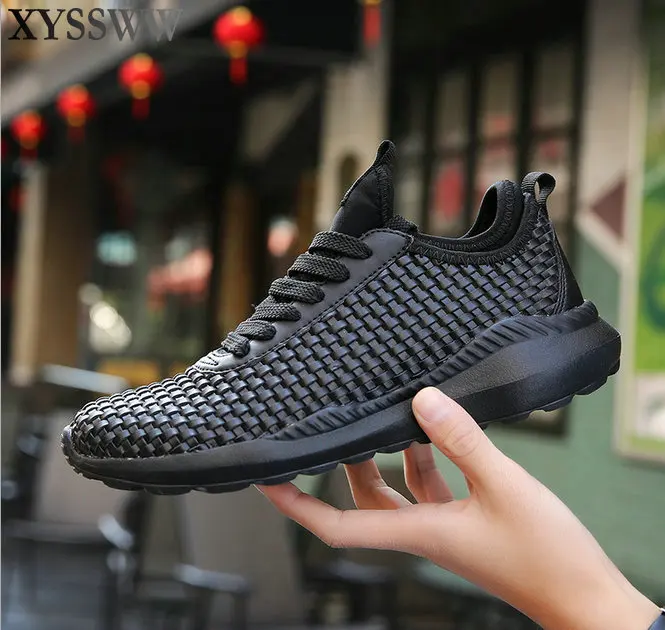 mens knit casual shoes