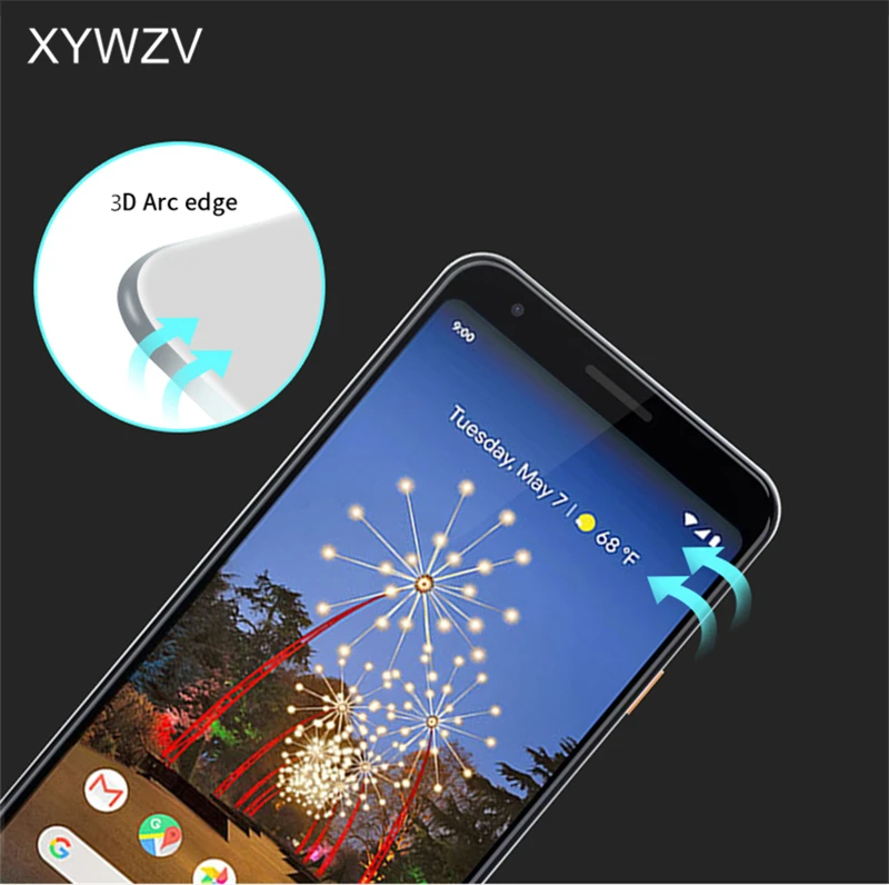 3D изогнутое стекло Google Pixel 3A защита экрана закаленное 3a полное клеевое защитная