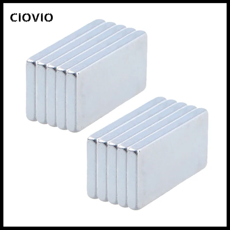 5Pcs 20x10x2mm Super Powerful Small Neodymium Magnet Block Permanent Cuboid Magnetic Magnets