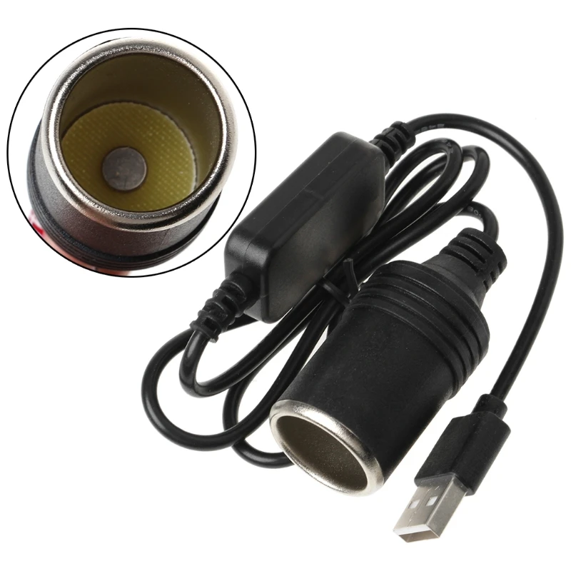 

USB 5V To 12V Car Cigarette Lighter Socket Female Power Converter Adapter Cable 60cm,100cm,300cm