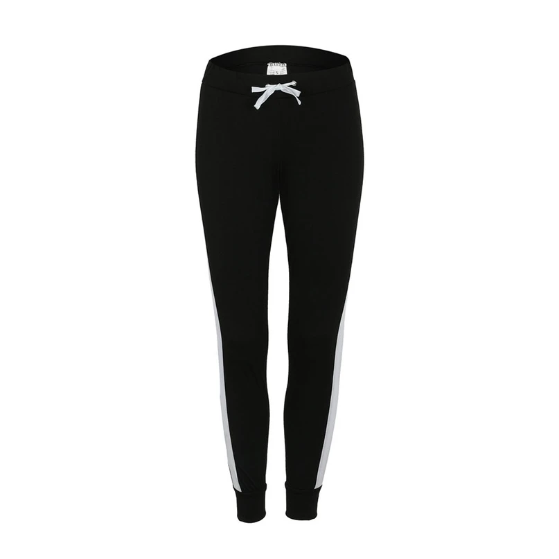 Womens Fashion Sportswear Casual Striped Drawstring Pants Women Bowtie Sports Casual Pants Running Pants #4NV29 (3)