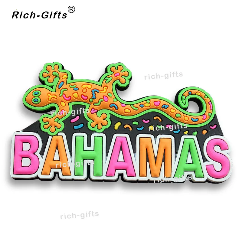

Customized OEM/ODM Promotional Gifts With Your Logo Home Decoration PVC Fridge Magnets Souvenir Bahamas Gecko MOQ1000PCS(RC-BS)