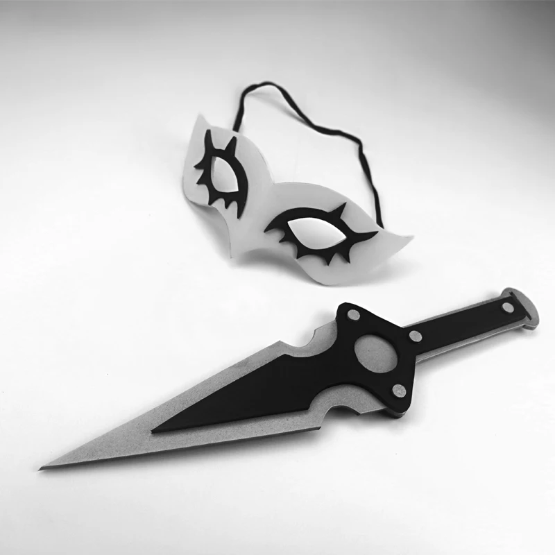 

Anime Persona 5 Akira Kurusu Cosplay PVC Weapon Dagger P5 Phantom Thief JOKER EVA EyeMask Halloween Costumes Accessories Props