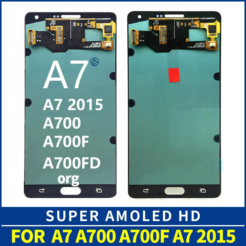 Оригинальный супер AMOLED Замена LCD для SAMSUNG GALAXY A7 2015 A700 A700F ЖК дисплей дигитайзер