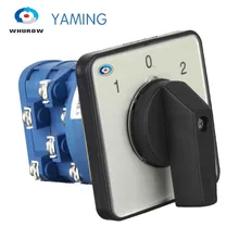 Rotary switch 2 knots 16A 3 position Universal Control changeover cam switch interruptor Silver contact LW39A-16/2 Rotary switch 2 knots 16A 3 position Universal Control changeover cam switch interruptor Silver contact LW39A-16/2